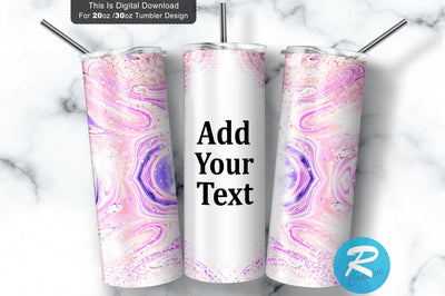 Purple glitter-ad your text 20 oz / 30 oz Tumbler PNG Sublimation Regulrcrative 