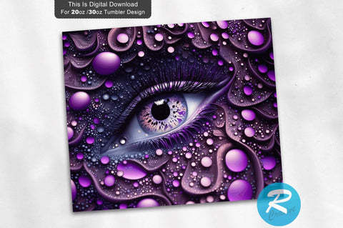 Purple Glitter Eye 20 oz / 30 oz Tumbler PNG Sublimation Regulrcrative 