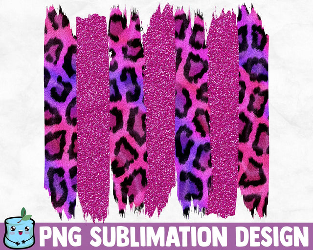 Purple Glitter Leopard Brush Strokes SVG MintyMarshmallows 