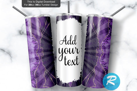 Purple Gold Agate 20 oz / 30 oz Tumbler PNG Sublimation Regulrcrative 