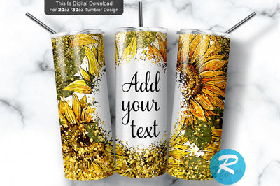 Purple gold Sunflower 20 oz / 30 oz Tumbler PNG Sublimation Regulrcrative 