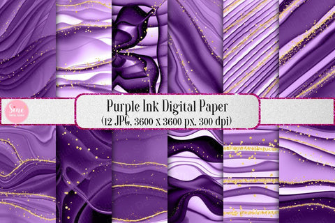 Purple Ink Digital Papers Texture Backgrounds Digital Pattern SineDigitalDesign 