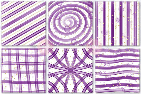 Purple Ink Glitter Digital Papers Backgrounds Set Digital Pattern SineDigitalDesign 