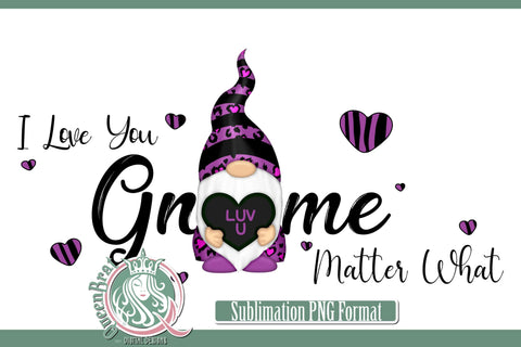 Purple Leopard Gnome Matter What Sublimation Sublimation QueenBrat Digital Designs 