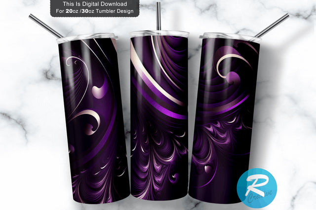 Purple Luxury Abstract 20 oz / 30 oz Tumbler PNG Sublimation Regulrcrative 