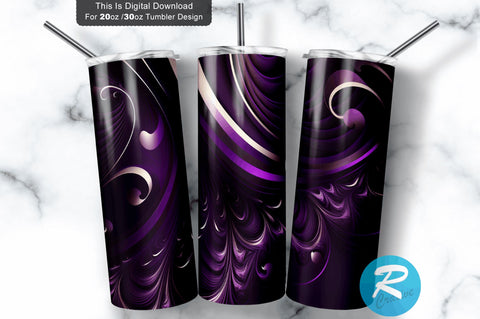 Purple Luxury Abstract 20 oz / 30 oz Tumbler PNG Sublimation Regulrcrative 