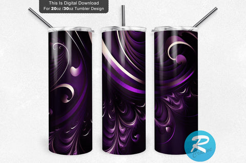 Purple Luxury Abstract 20 oz / 30 oz Tumbler PNG Sublimation Regulrcrative 