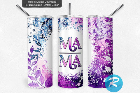 Purple Mama 20 oz / 30 oz Tumbler PNG Sublimation Regulrcrative 