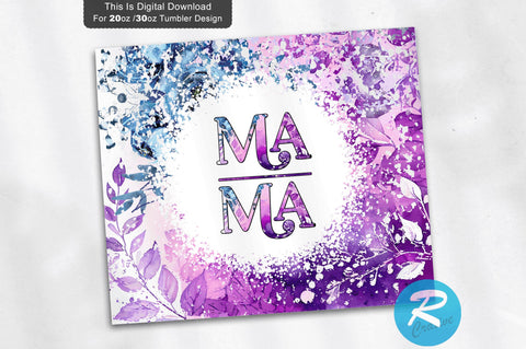 Purple Mama 20 oz / 30 oz Tumbler PNG Sublimation Regulrcrative 