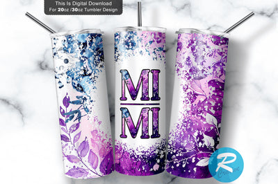Purple Mimi 20 oz / 30 oz Tumbler PNG Sublimation Regulrcrative 