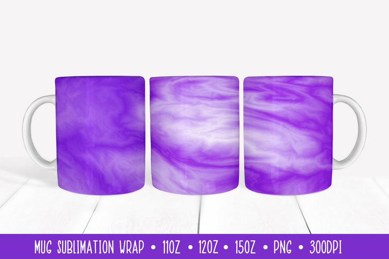 Purple Mug Sublimation Wrap. Marble Texture Mug Design Sublimation LaBelezoka 
