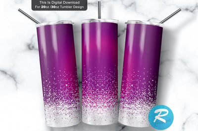 Purple Ombre 20 oz / 30 oz Tumbler PNG Sublimation Regulrcrative 