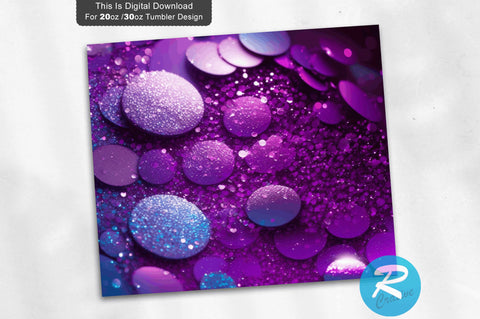 Purple Plum Glitter 20 oz / 30 oz Tumbler PNG Sublimation Regulrcrative 