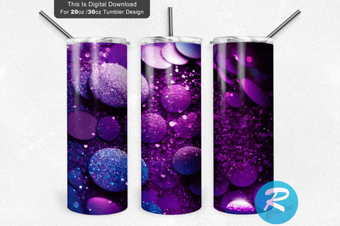 Purple Plum Glitter 20 oz / 30 oz Tumbler PNG Sublimation Regulrcrative 