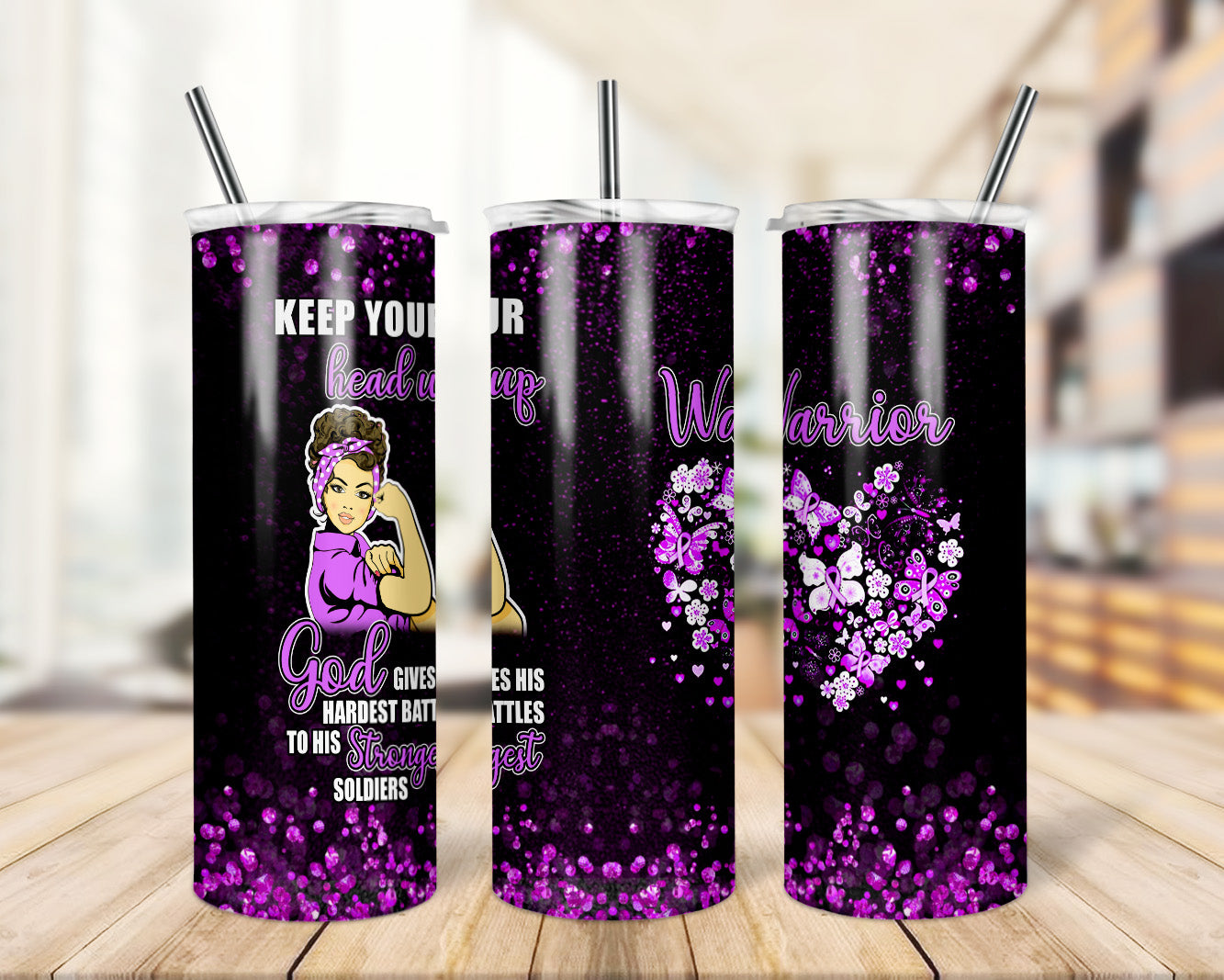 Purple Flowers Personalized Name Tumbler Dark Background, 20 Oz. Insul –  CL-SouthernCreations