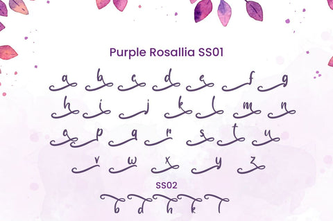 Purple Rosallia - Wedding Font Font Attype studio 