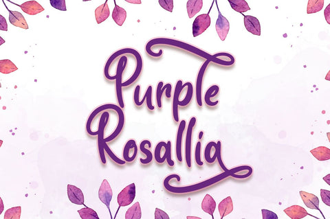 Purple Rosallia - Wedding Font Font Attype studio 
