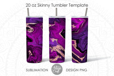 Purple rose gold marble, Tumbler sublimation Design SVG Artisan Craft SVG 