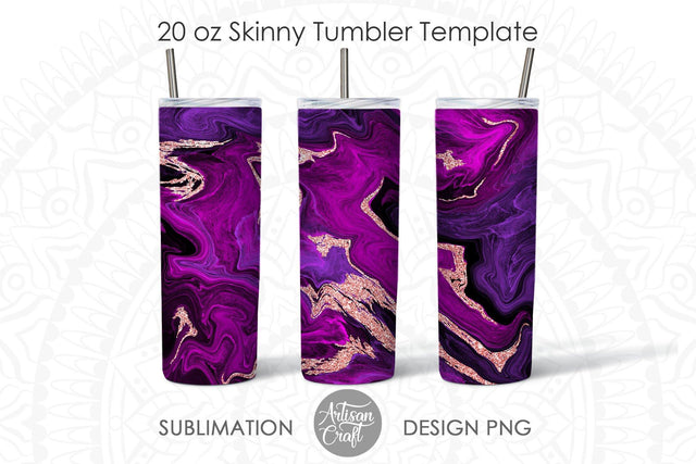 Purple rose gold marble, Tumbler sublimation Design SVG Artisan Craft SVG 