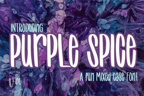 Purple Spice Font Font V. Anderson Designs 