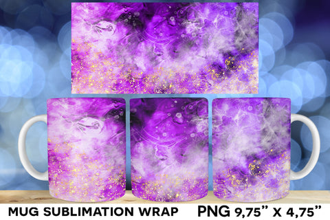 Purple Texture Mug Sublimation Wrap Designs Sublimation Natasha Prando 