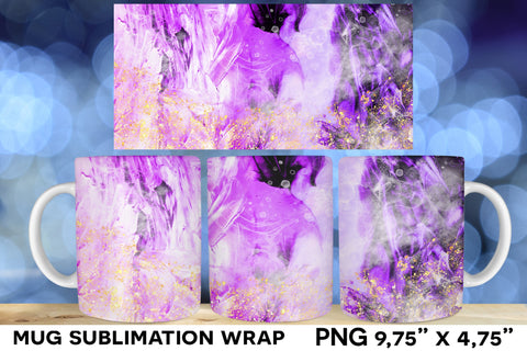 Purple Texture Mug Sublimation Wrap Designs Sublimation Natasha Prando 