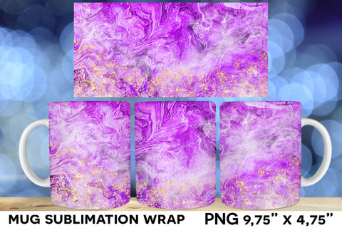 Purple Texture Mug Sublimation Wrap Designs Sublimation Natasha Prando 