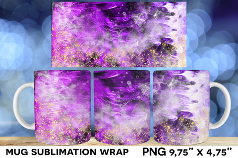 Purple Texture Mug Sublimation Wrap Designs Sublimation Natasha Prando 