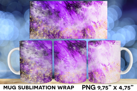 Purple Texture Mug Sublimation Wrap Designs Sublimation Natasha Prando 