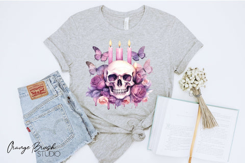 Purple Witch Clipart Bundle, Watercolor Halloween Clipart Sublimation OrangeBrushStudio 