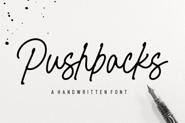 Pushbacks Handwritten Font Font Letterative 