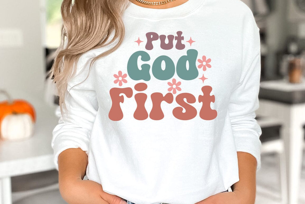 Put God First Ribbon Put God First, Religious SVG - So Fontsy