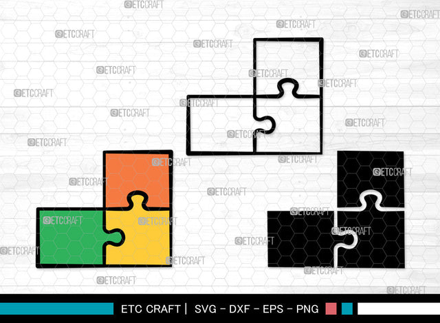 Puzzle Clipart SVG, Puzzle Piece Svg, Jigsaw Puzzle Svg, Puzzle Svg, Autism Svg, Puzzle Pattern Svg, Puzzle Svg Bundle SVG ETC Craft 