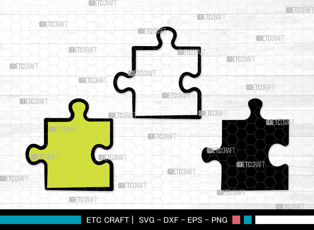 Puzzle Clipart SVG, Puzzle Piece Svg, Jigsaw Puzzle Svg, Puzzle Svg, Autism Svg, Puzzle Pattern Svg, Puzzle Svg Bundle SVG ETC Craft 