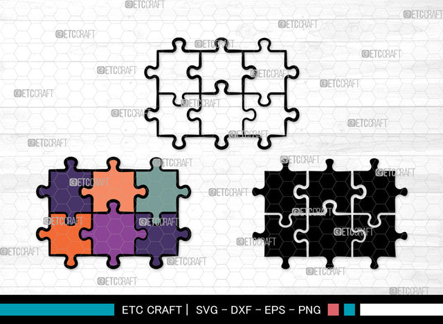 Puzzle Clipart SVG, Puzzle Piece Svg, Jigsaw Puzzle Svg, Puzzle Svg, Autism Svg, Puzzle Pattern Svg, Puzzle Svg Bundle SVG ETC Craft 