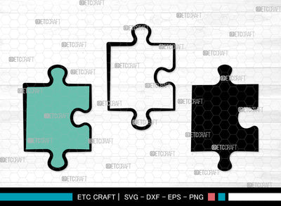 Puzzle Clipart SVG, Puzzle Piece Svg, Jigsaw Puzzle Svg, Puzzle Svg, Autism Svg, Puzzle Pattern Svg, Puzzle Svg Bundle SVG ETC Craft 