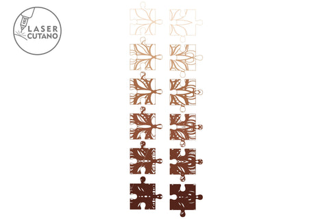 PUZZLE Multilayer Laser Cut Files, Mandala, SVG, 3D Designs, Mini Design Bundles SVG LaserCutano 