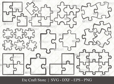 Puzzle Outline SVG, Puzzle Piece Svg, Jigsaw Puzzle Svg, Puzzle Svg, Autism Svg, Puzzle Pattern Svg, Puzzle Svg Bundle SVG ETC Craft 