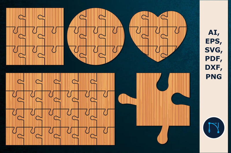 Puzzles laser cut Templates SVG bundle SVG MD JOYNAL ABDIN 