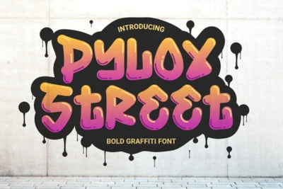 Pylox Street – Bold Graffiti Font Font Garisman Studio 