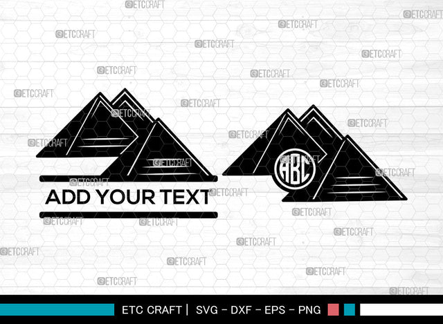 Pyramid Monogram SVG, Egypt svg, Egyptian Svg, Landmark Svg, Pyramid Svg, Circle Monogram Svg SVG ETC Craft 