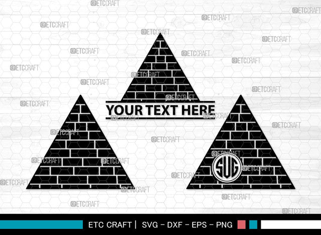 Pyramid Monogram SVG | Egypt Svg | Landmark Svg | Egeptian Svg | Pyramid Clipart SVG ETC Craft 