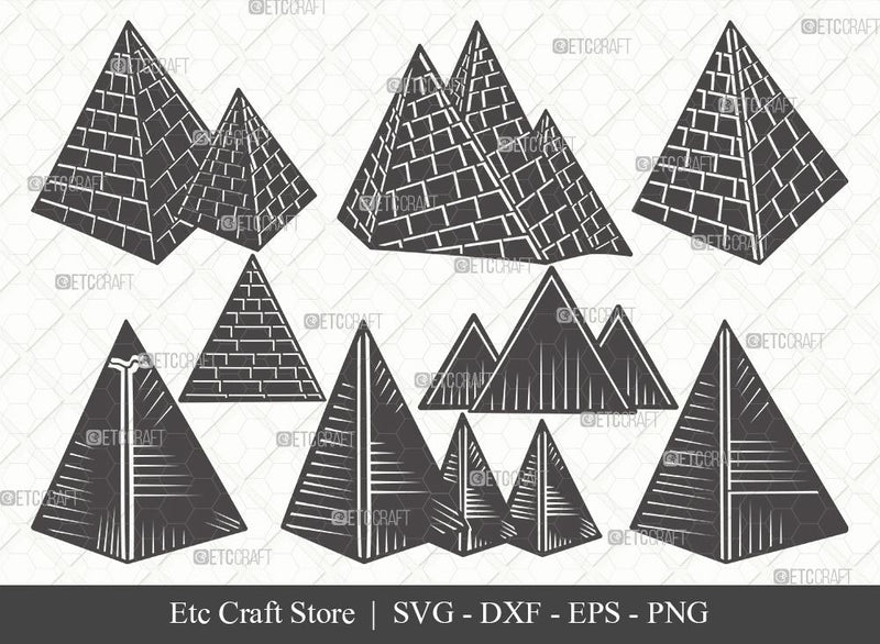 Pyramid Silhouette SVG Cut File | Egypt Svg | Landmark Svg | Egyptian ...