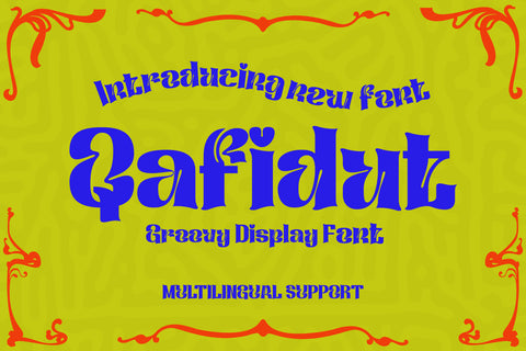 Qafidut | Groovy Retro Font Font twinletter 