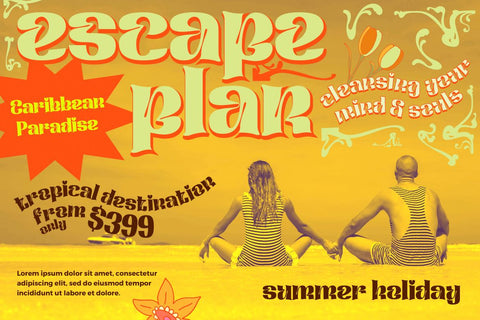 Qafidut | Groovy Retro Font Font twinletter 