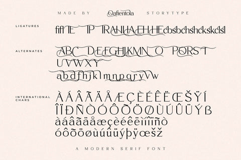 Qafientola Typeface Font Storytype Studio 