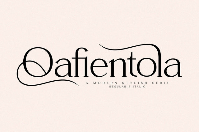 Qafientola Typeface Font Storytype Studio 