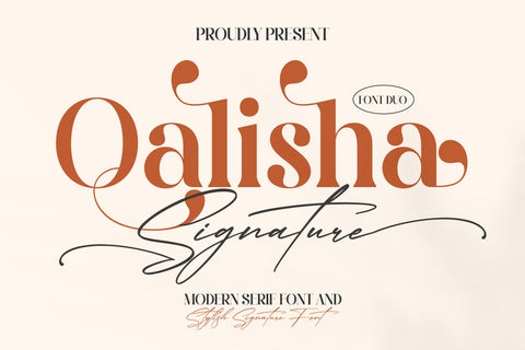 Qalisha Signature Font Duo Typeface Font Storytype Studio 