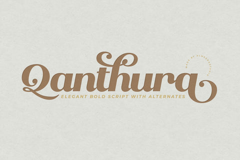 Qanthura | Elegant bold script Font studioalmeera 