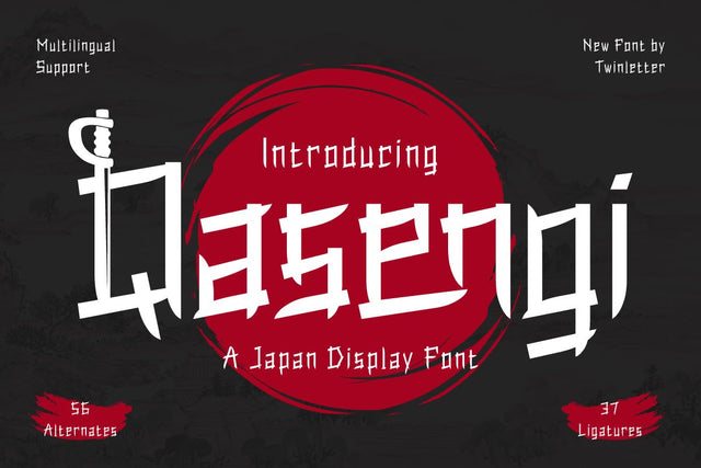 Qasengi | Japan font Font twinletter 